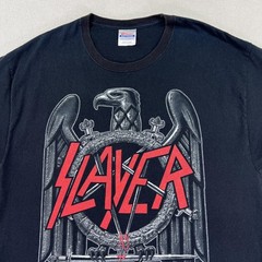Slayer Shirt Mens XL Black Hanes Heavyweight 2010 Tour Band Tee Back Hit