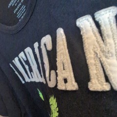 American Eagle T Shirt Mens XL Black Athletic Fit Embroidered Graphic Spellout