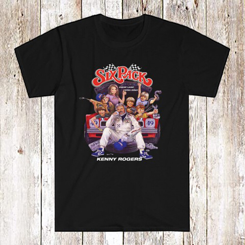 Six Pack Movie Kenny Rogers Men’s Black T-Shirt Size S-5XL