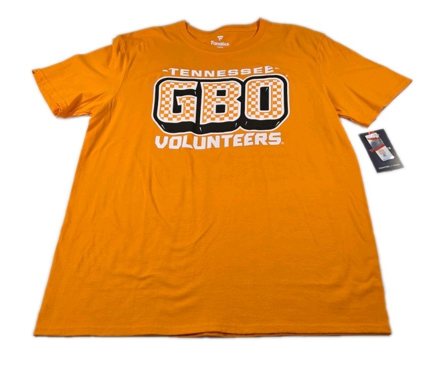 Tennessee Volunteers Go Big Orange Fanatics T-Shirt Large NWT