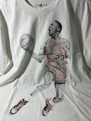 Jordan T Shirt Size Large Mens White MJ Dot Graphic $48