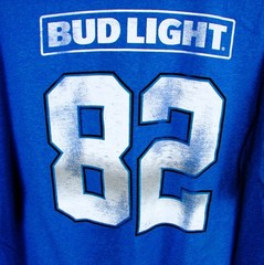 Bud Light Game Time Football Club Blue T Shirt Size XL