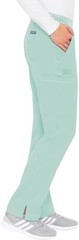 NWT Med Couture Women’s Yoga Pull-On Pant, 7 Pockets, Large Petite, Sea Mist