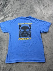 VINTAGE TYR BAC Swimming Shirt Mens Medium Blue Barracuda Aquatic Club Tee 90s