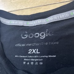 GOOGLE Alphabet, Android, Search, Gmail Official Shirt Men 2XL Black Hybrid XXL