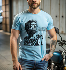 MARCUS AURELIUS Stoic Stoicism Graphic Heavy Cotton Mens Tee T-Shirt NEW