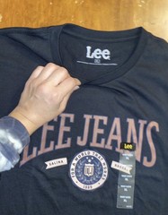 Lee Jeans Men’s Black Graphic Logo Crew Neck Short Sleeve T-Shirt Size XL