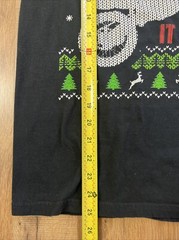 Christmas Moto T-shirt Shirt Top Size S Short Sleeves Black Screen Print Biker