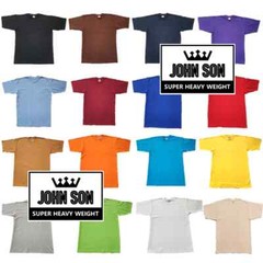 *[JOHN SON](Pack of 6) Mens Super Heavy Weight Big Size Plain T-shirts [S~7XL]