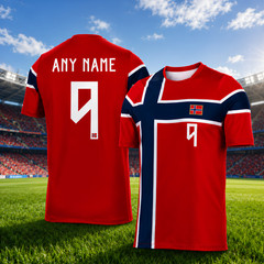 Norway Soccer Jersey Custom Name Number Viking Norwegian Shirt (S-5XL)