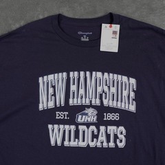 Champion T-Shirt Mens 3XL Navy Blue UNH New Hampshire Wildcats Collegiate Tee