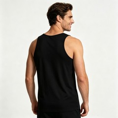 Men’s Tank Top for Beach & Travel, Custom Name & Title Print 100% Cotton