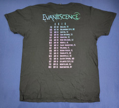 Evanescence1 2016 Tour Routing Graphic Multicolor Short Sleeves Unisex T Shirt