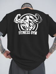 Mens Fitness Summer Sports T-Shirt Casual Breathable Crew Neck Relaxed Fit Tee