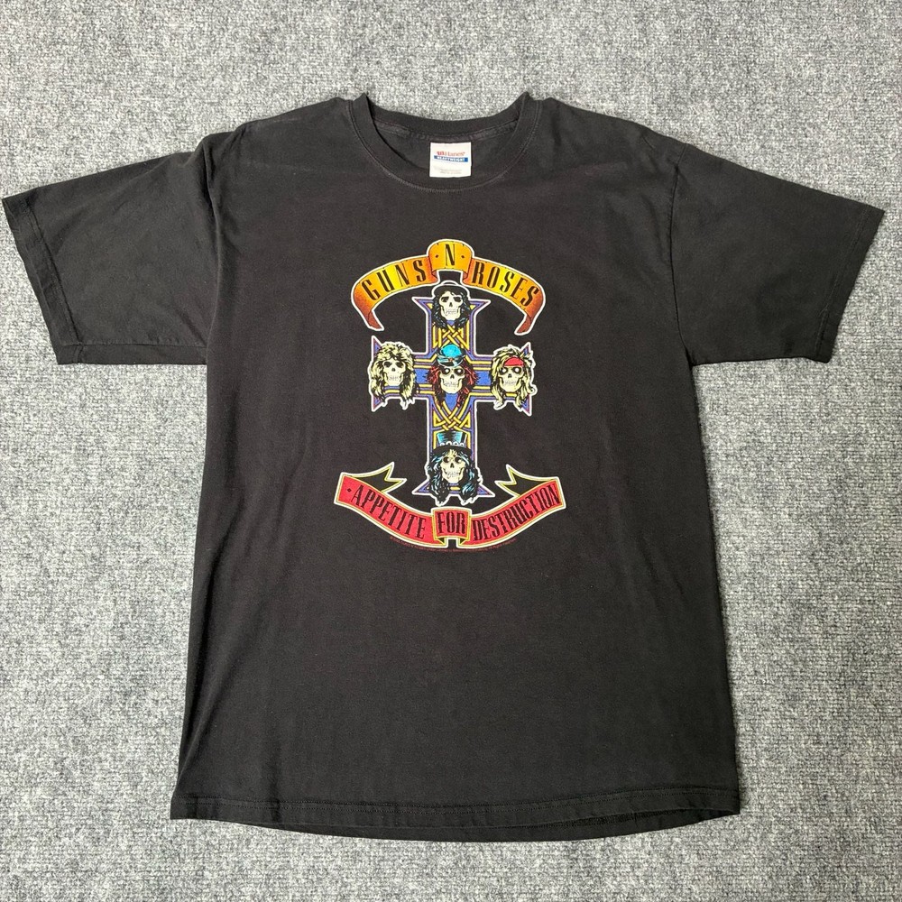 Men’s Vintage Guns n Roses Appetite For Destruction 2004 Black T-shirt Size M