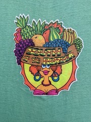 Vintage 70s Single-Stitch Graphic Art T-Shirt South Of The Border Iron On Green
