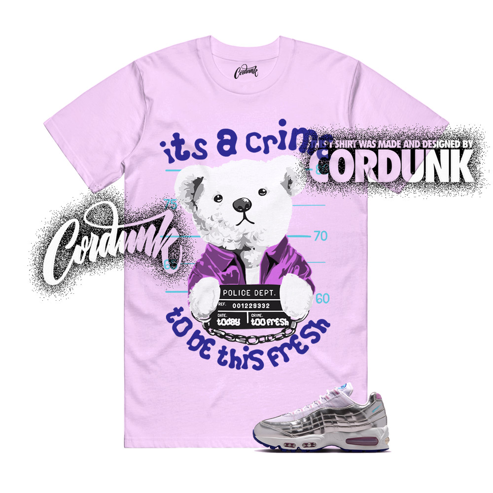 Air Max 95 Big Bubble All Star Chrome Barely Grape T Shirt Match CRIME