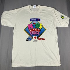 Gildan ARCO Kids Care Fair T-Shirt Men’s Large White Graphic Charity Tee