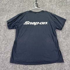 Fruit Of The Loom Shirt Mens XL Blue Black Snap-on Logo Graphic Tee Workwear