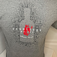 Pendleton Whisky Let’er Buck T Shirt Mens L Cotton Polyester Blend Gray