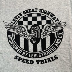 Levis Shirt Mens Small Relaxed Great Highway Speed Trials Short Sleeve Gray NWT