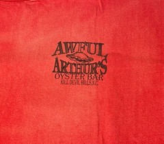 VTG Awful Arthur’s Oyster Bar 100% Cotton T-Shirt Sz Large Kill Devil Hills NC
