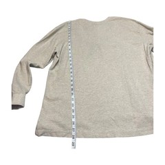 Craftsman Shirt Men’s 2XL Beige Stretch Henley Neck Long Sleeve High Low Hem