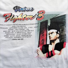 Vintage 90s SEGA Virtua Fighter 3 T-Shirt Akira Yuki Single Stitch Rare Game Tee