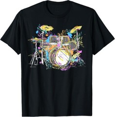 Abstract Art Drums Musician Music Band Throne Noose T-Shirt – H022