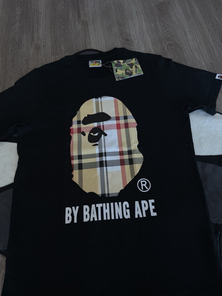 A Bathing Ape BAPE Black Men’s Ape Head Logo Graphic Tee M Cotton Jersey