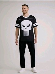 Marvel Punisher Men’s Graphic Football Jersey Size M 2 Sided NWT Free Ship