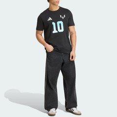 Adidas Messi T Shirts Men’s Black Crew Neck Moderate KS2539 Size