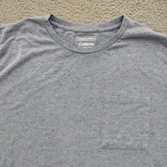 Carbon Longer Length T-Shirt Mens XXL Blue Heather Pocket Tee Casual