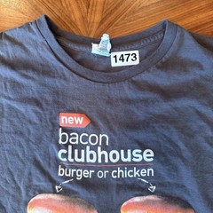 McDonald’s Bacon Clubhouse Sandwich Burger Chicken Formal Flavor Promo Tshirt XL