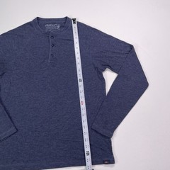 Faherty Shirt Mens Medium Blue Cloud Cotton Long Sleeve Henley Soft Stretch