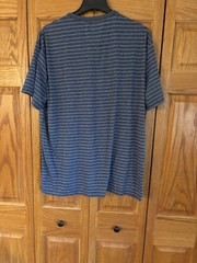 NWT Jachs T Shirt Mens XXL Blue Pin Stripes Pocket Crew Neck