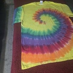 Koloa Surf Company Men’s L Yellow Rainbow Spiral Tie-Dye Short Sleeve Blank