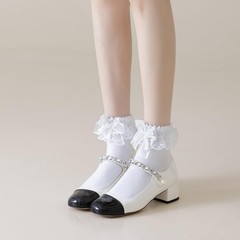 Womens Ankle Socks Lace Ruffle Frilly Cotton Cute Princess Ankle Dress Lace Sock