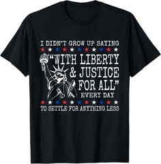 Statue of Liberty Blowing Bubble Preppy Brushstroke USA Unisex Gift T-Shirt