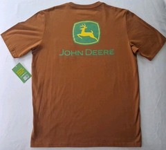 John Deere Workwear Pocket T-Shirt Logo 100% Cotton Farm Utility Tee Size Medium