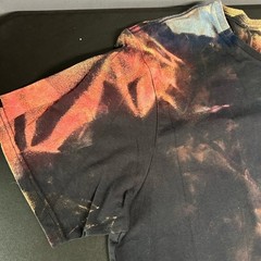 Men’s 2X Hand Dyed T Shirt Abstract Upcycled Colorful Grunge Graffiti Artsy