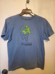 Vintage Ben & Jerrys Vermonts Finest Ice Cream T Shirt Climate Change Y2k Size M