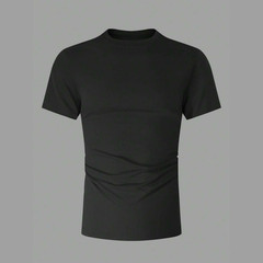 T-Shirt Round Neck Short Sleeve Solid Color Simple & Fashionable Men’s T-Shirt