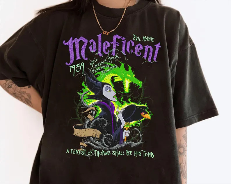 Disney Maleficent Dragon Graffiti T-SHIRT UNISEX1