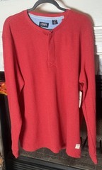 Men’s Chaps Long-sleeve Thermal Henley Shirt Size XL , SKU#241