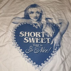 Sabrina Carpenter Short N Sweet 2024 Tour Shirt M Official Concert Tee