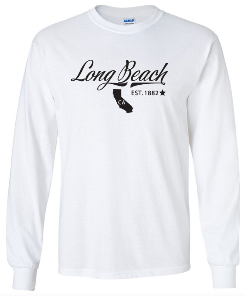 Long Beach California State T-Shirt Long Sleeve Graphic Tee Unisex Apparel