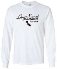 Long Beach California State T-Shirt Long Sleeve Graphic Tee Unisex Apparel