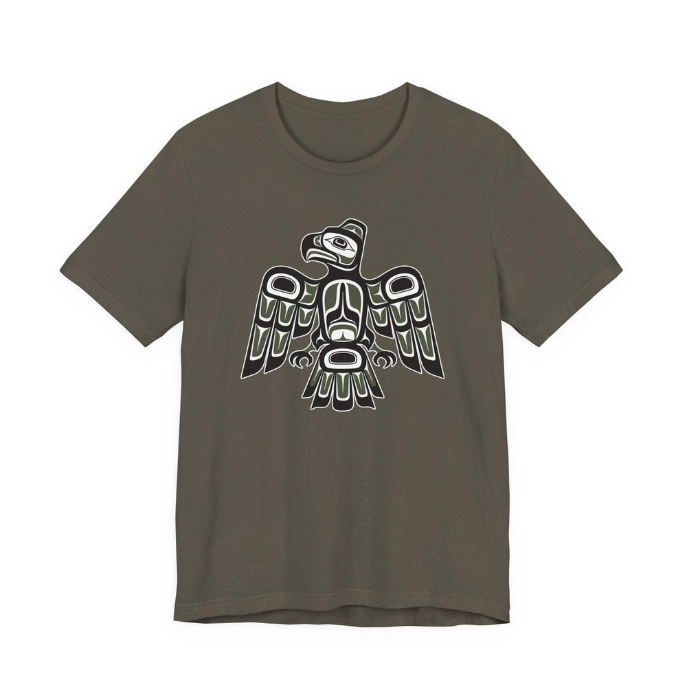 Indigenous Red & Black Eagle T-Shirt | Pacific Northwest Formline Art Tee
