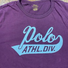 Polo Ralph Lauren Athl. Div. T-Shirt Spell Out Burgandy – Men’s Sz Large
